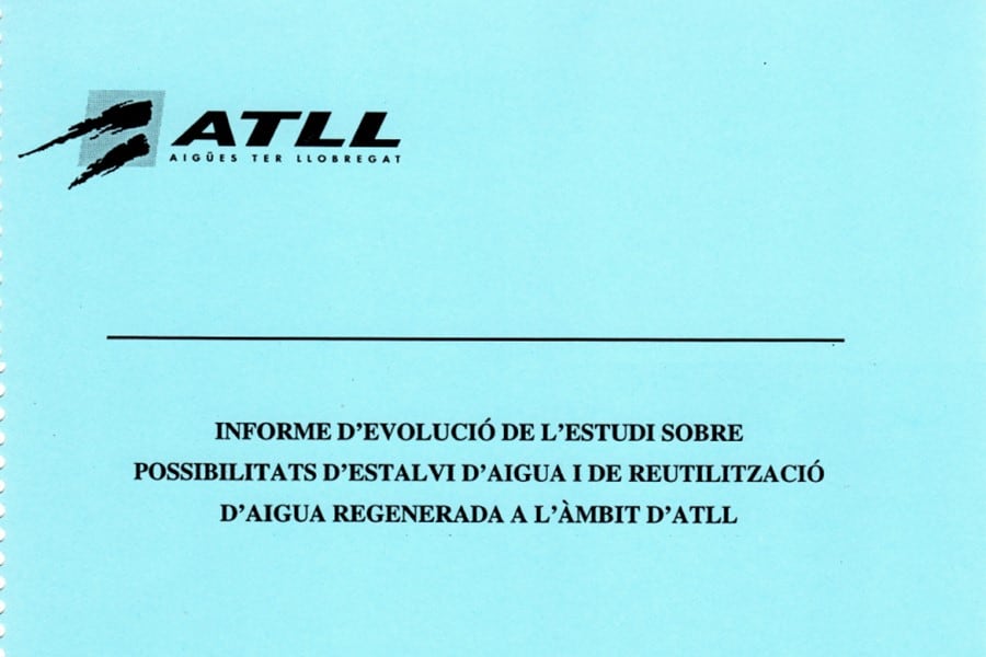 Informe de evolución del ahorro y la reutilización de agua en ATLL en